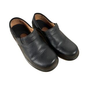 Black Leather Clogs Ariat Professional Work Comfort Mule Wedge 7B Slip On Shoes